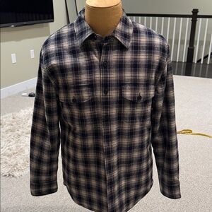 J. Crew Men's Navy Plaid padded shirt Jacket/shacket, M, NWT